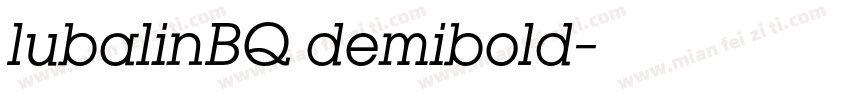 lubalinBQ demibold字体转换